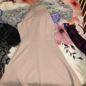 Halter nude sparkly dress